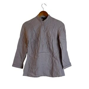 Lola 100% linen 1/2 button blouse. Size small